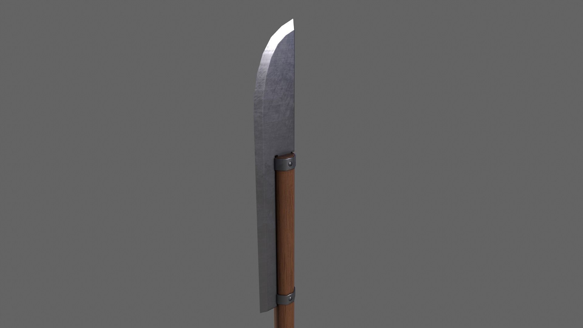 PBR Polearm V1b Low-poly 3D model_6