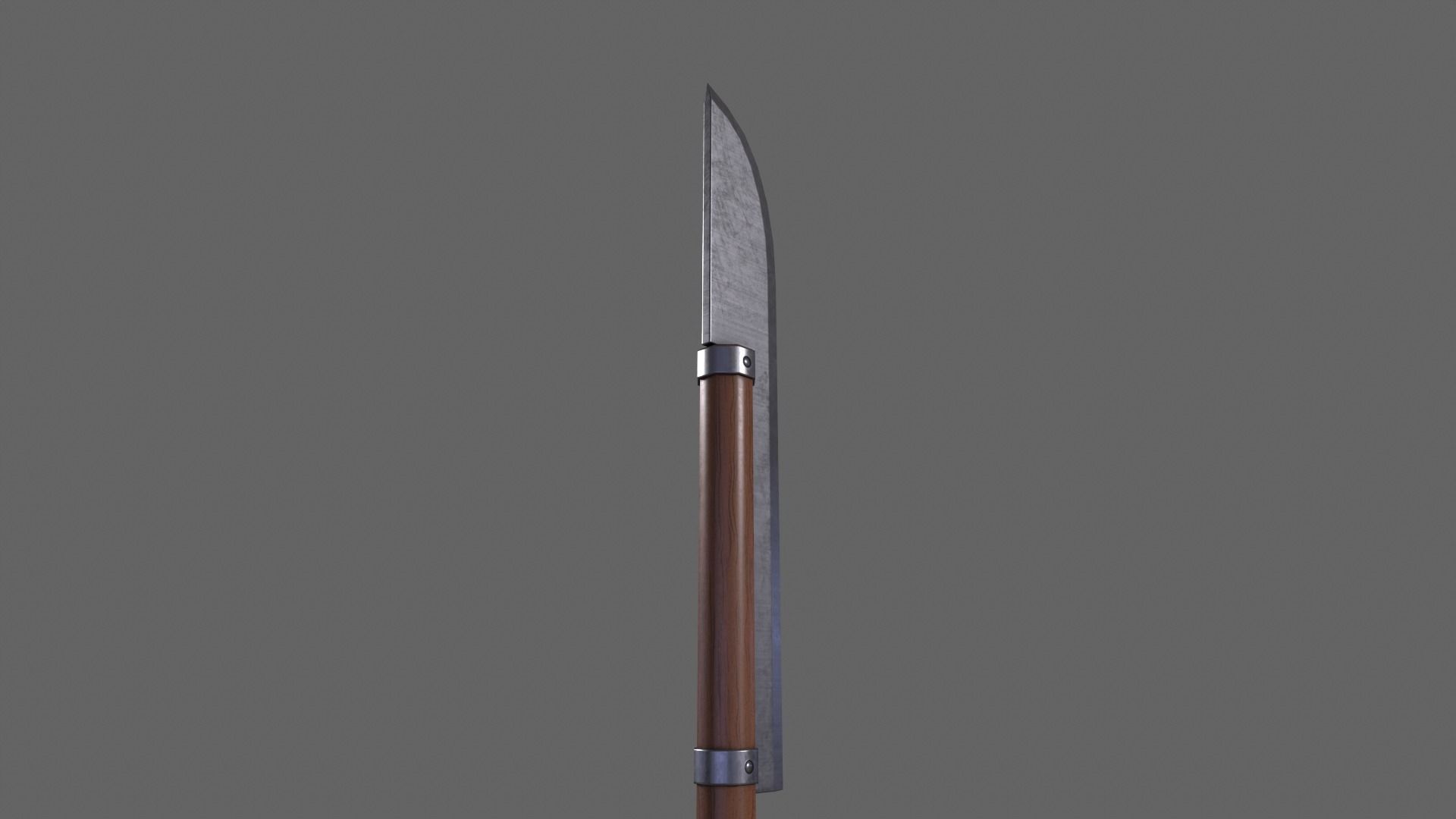 PBR Polearm V1b Low-poly 3D model_8