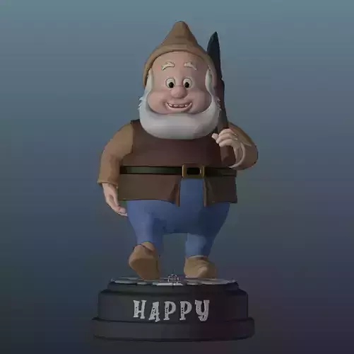 Happy the Dwarf 3D print model