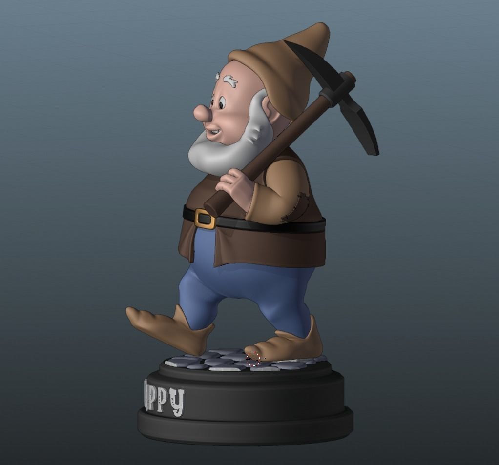 Happy the Dwarf 3D print model_1