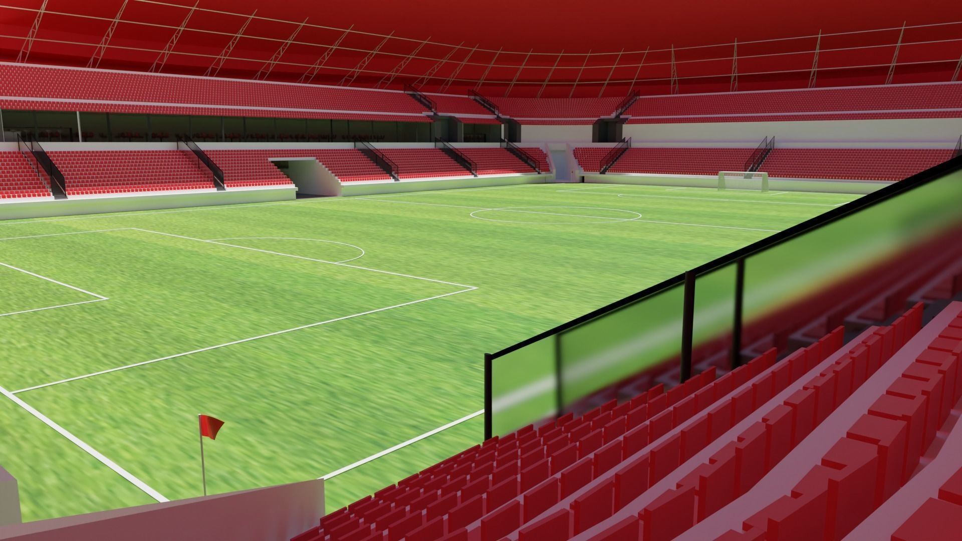 Soccer Stadium Low-poly 3D model_3