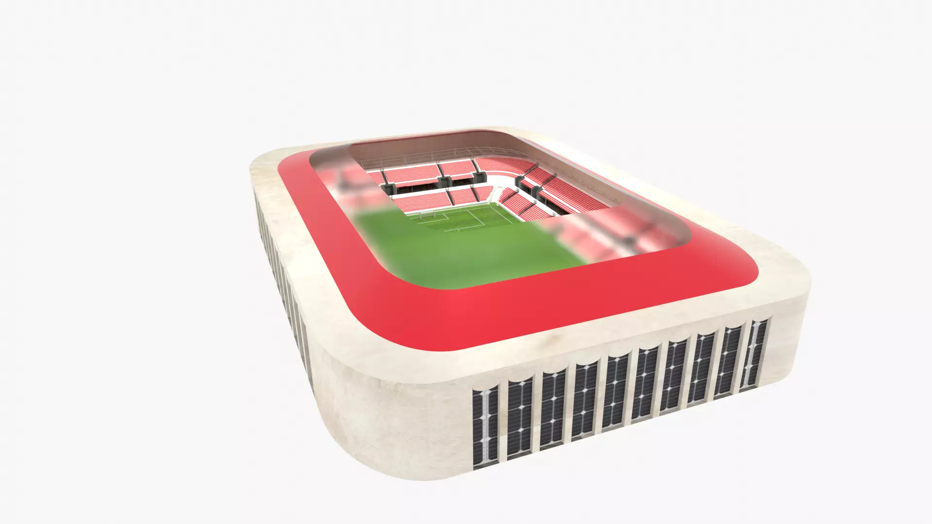 Soccer Stadium Low-poly 3D model_0