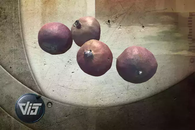 Scanned Pomegranates