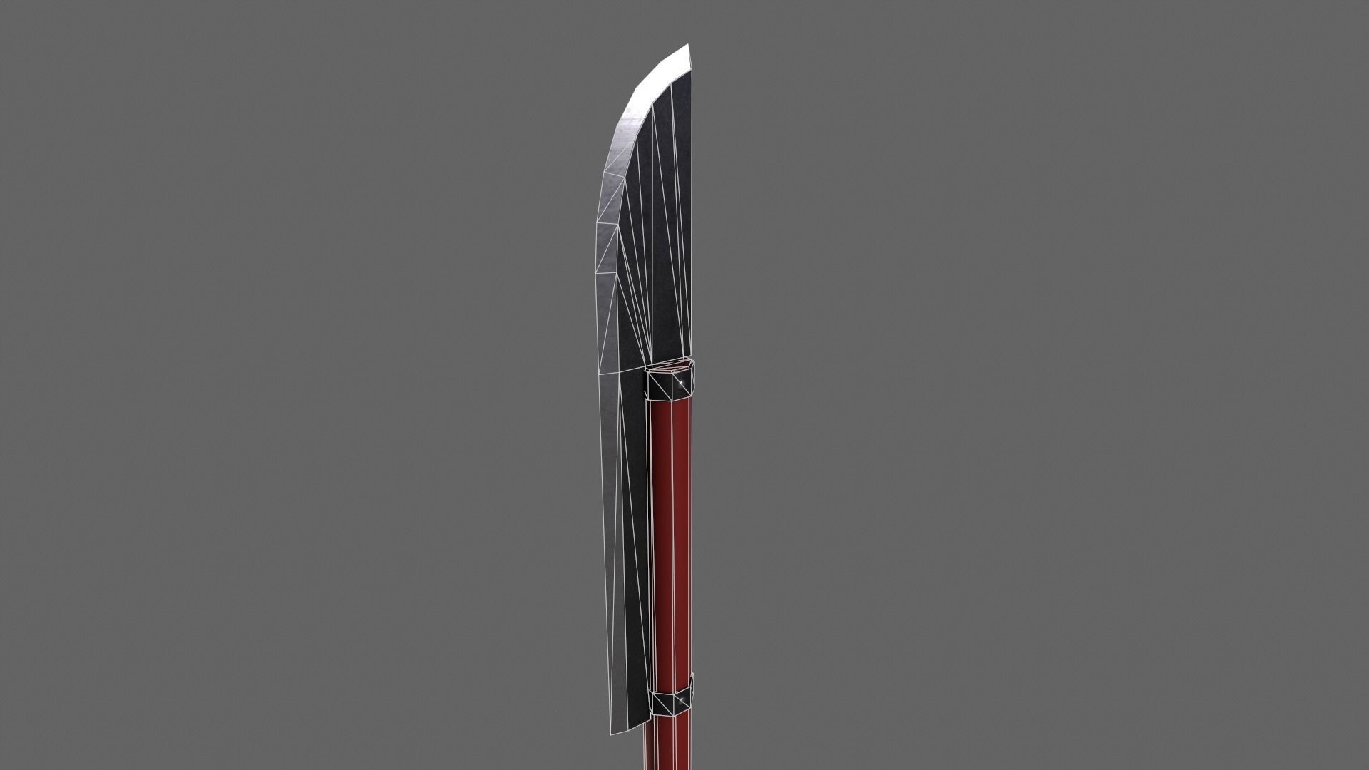 PBR Polearm V2a Low-poly 3D model_7
