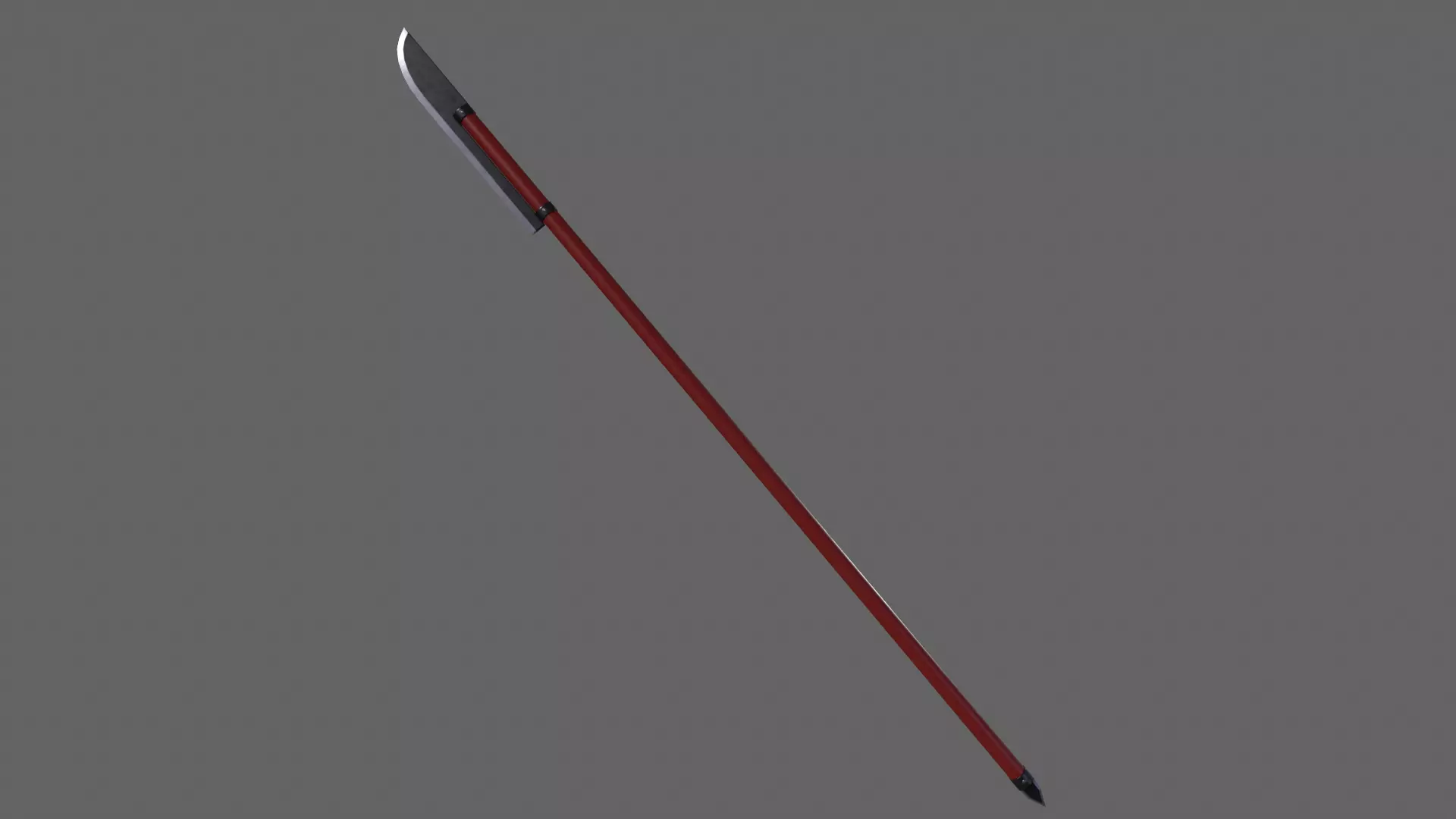 PBR Polearm V2a Low-poly 3D model_0