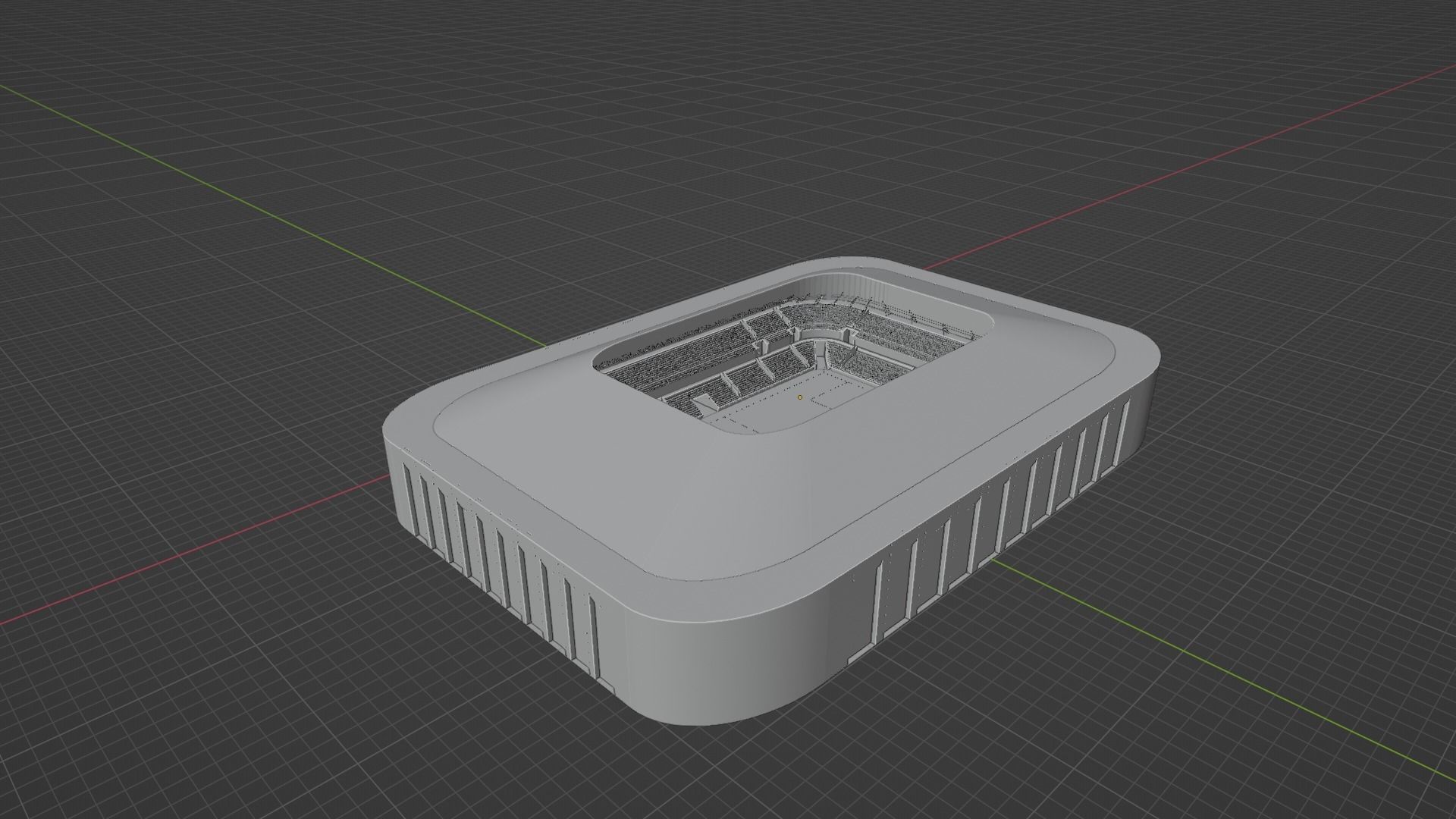 Soccer Stadium Low-poly 3D model_8