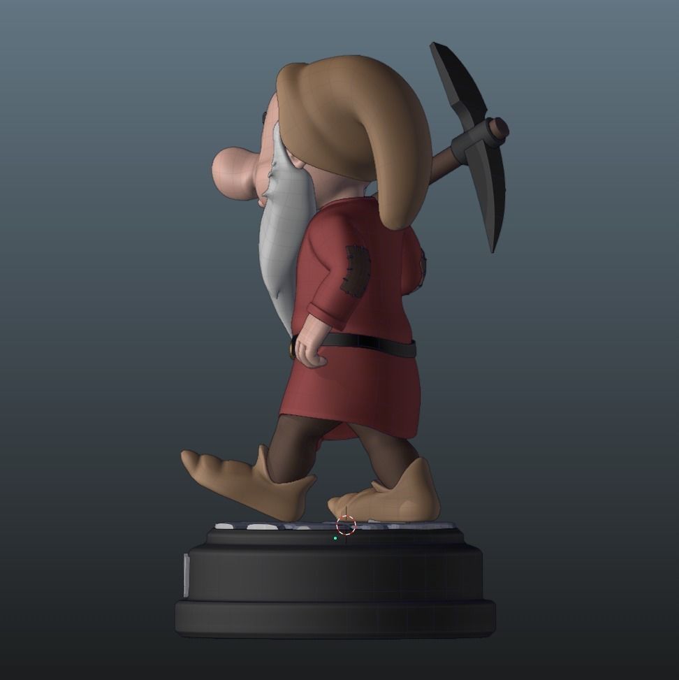 Grumpy the Dwarf 3D print model_1