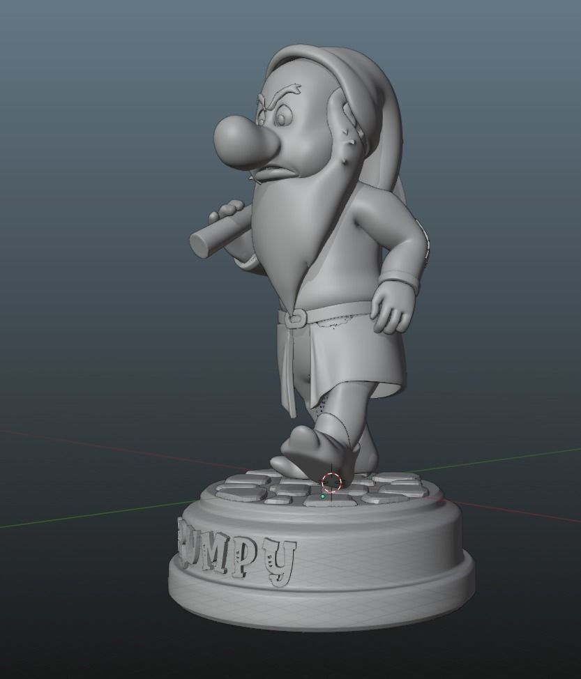 Grumpy the Dwarf 3D print model_3