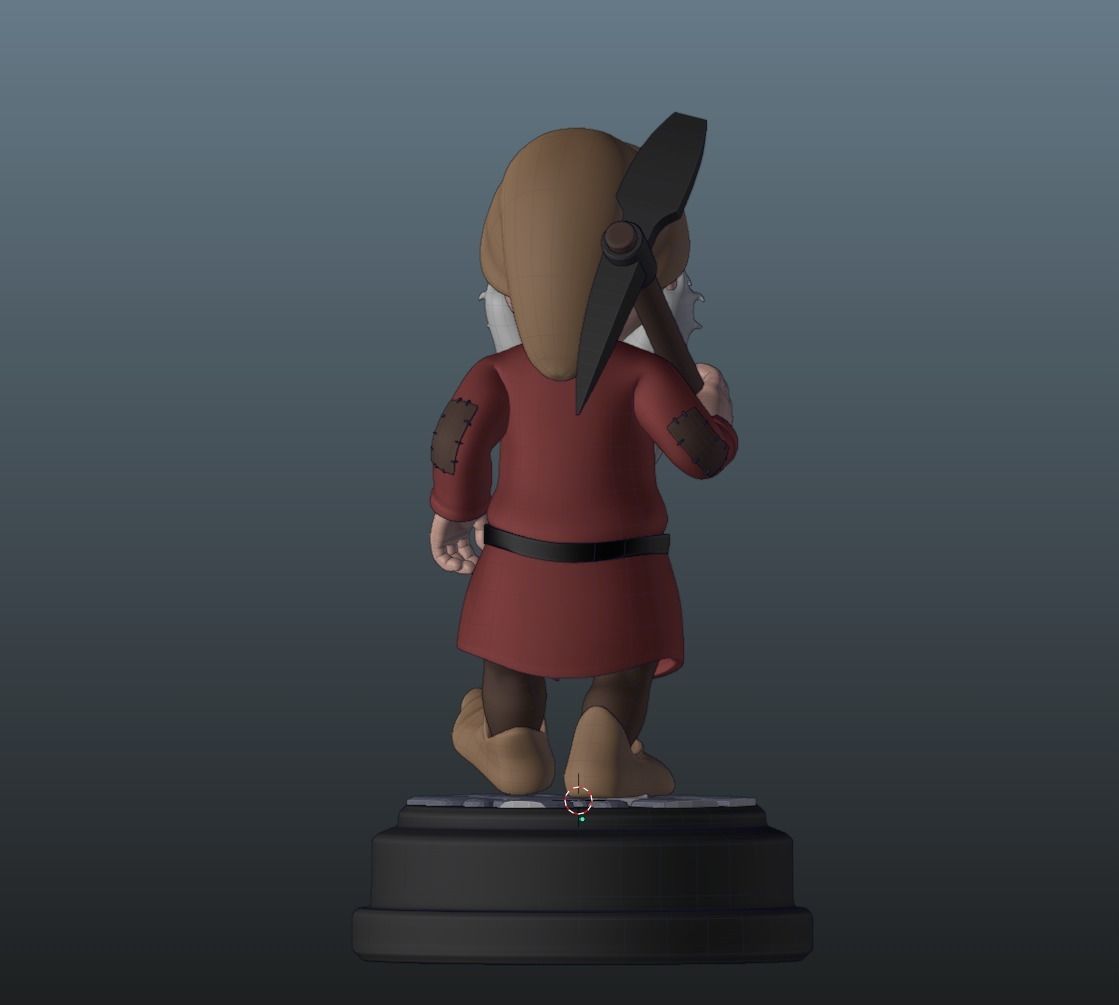 Grumpy the Dwarf 3D print model_2