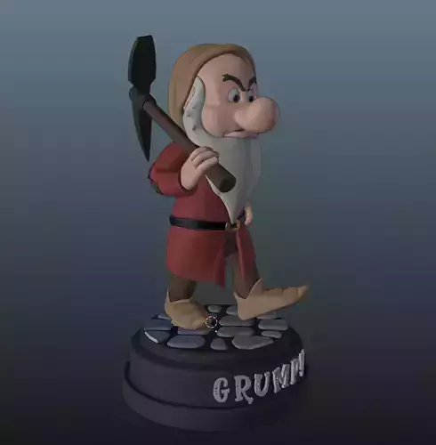 Grumpy the Dwarf 3D print model