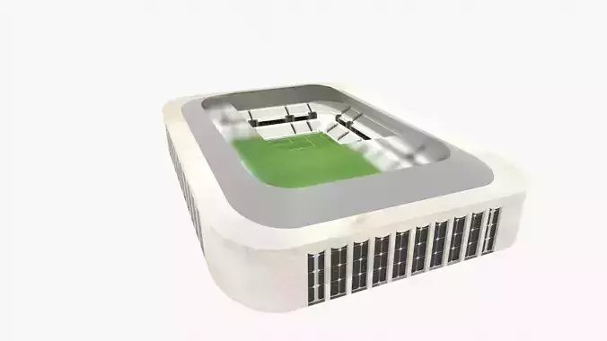 Soccer Stadium Low-poly 3D model