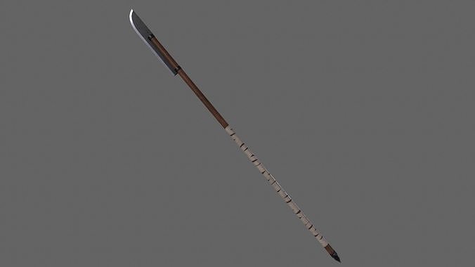 PBR Polearm V4b Low-poly 3D model