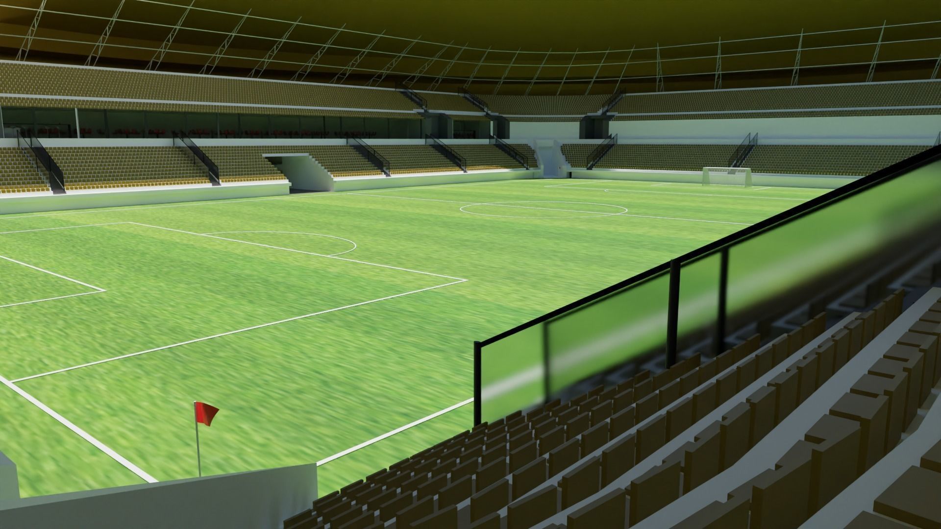 Soccer Stadium Low-poly 3D model_3