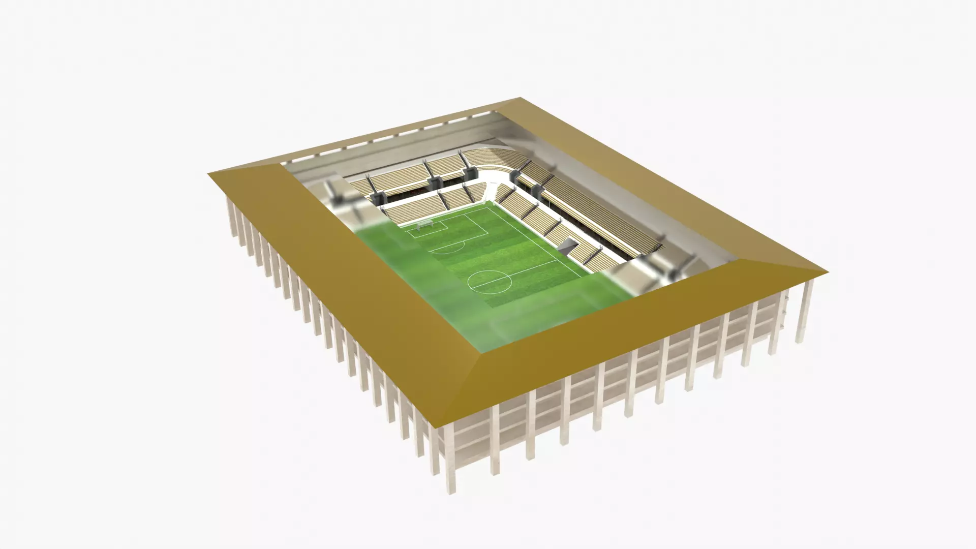 Soccer Stadium Low-poly 3D model_0