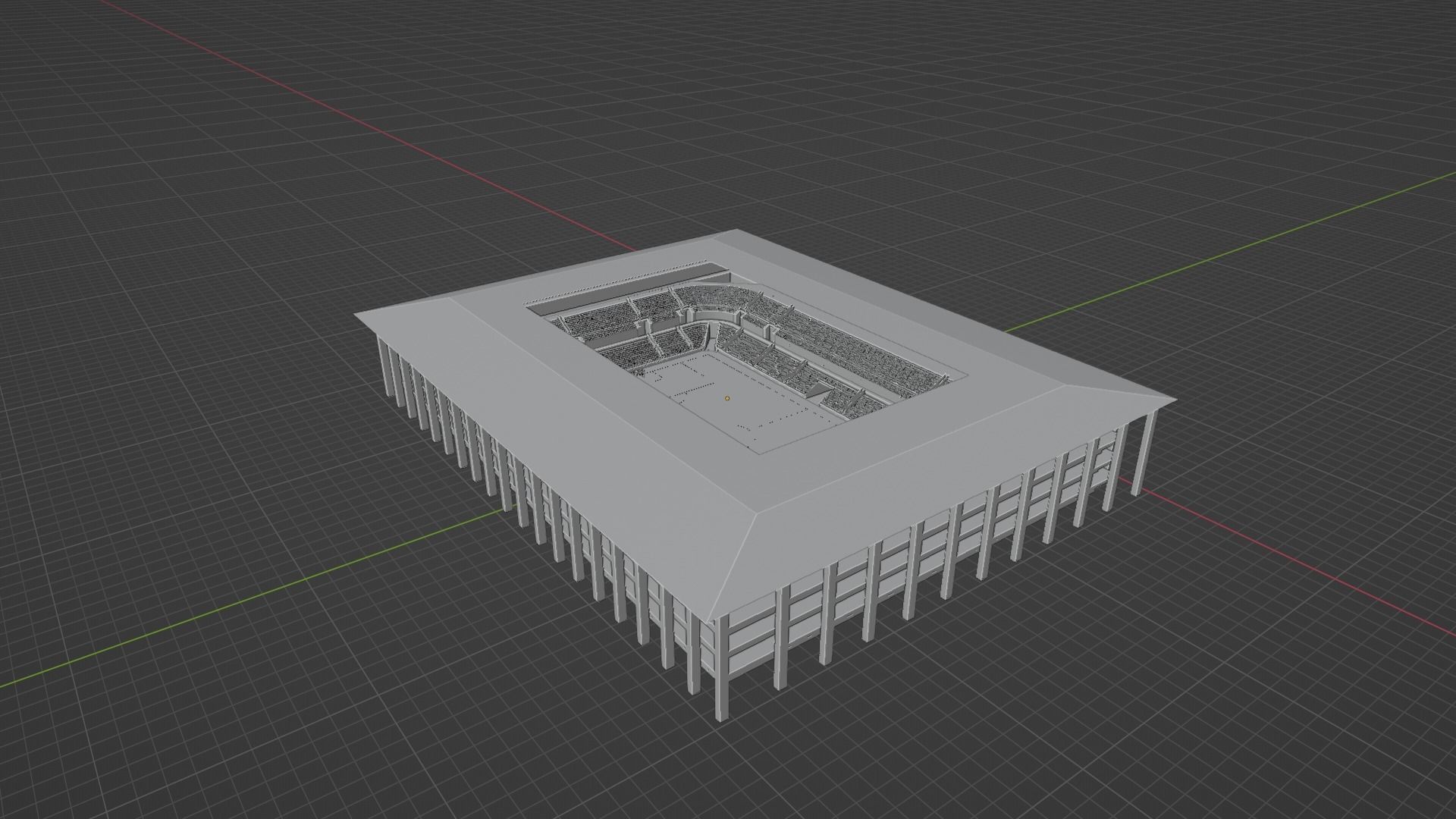 Soccer Stadium Low-poly 3D model_8
