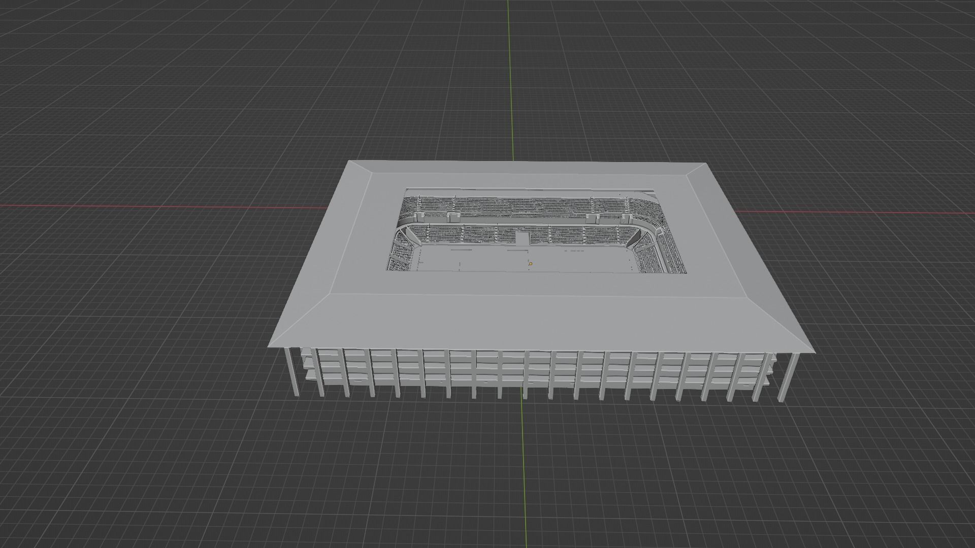 Soccer Stadium Low-poly 3D model_9