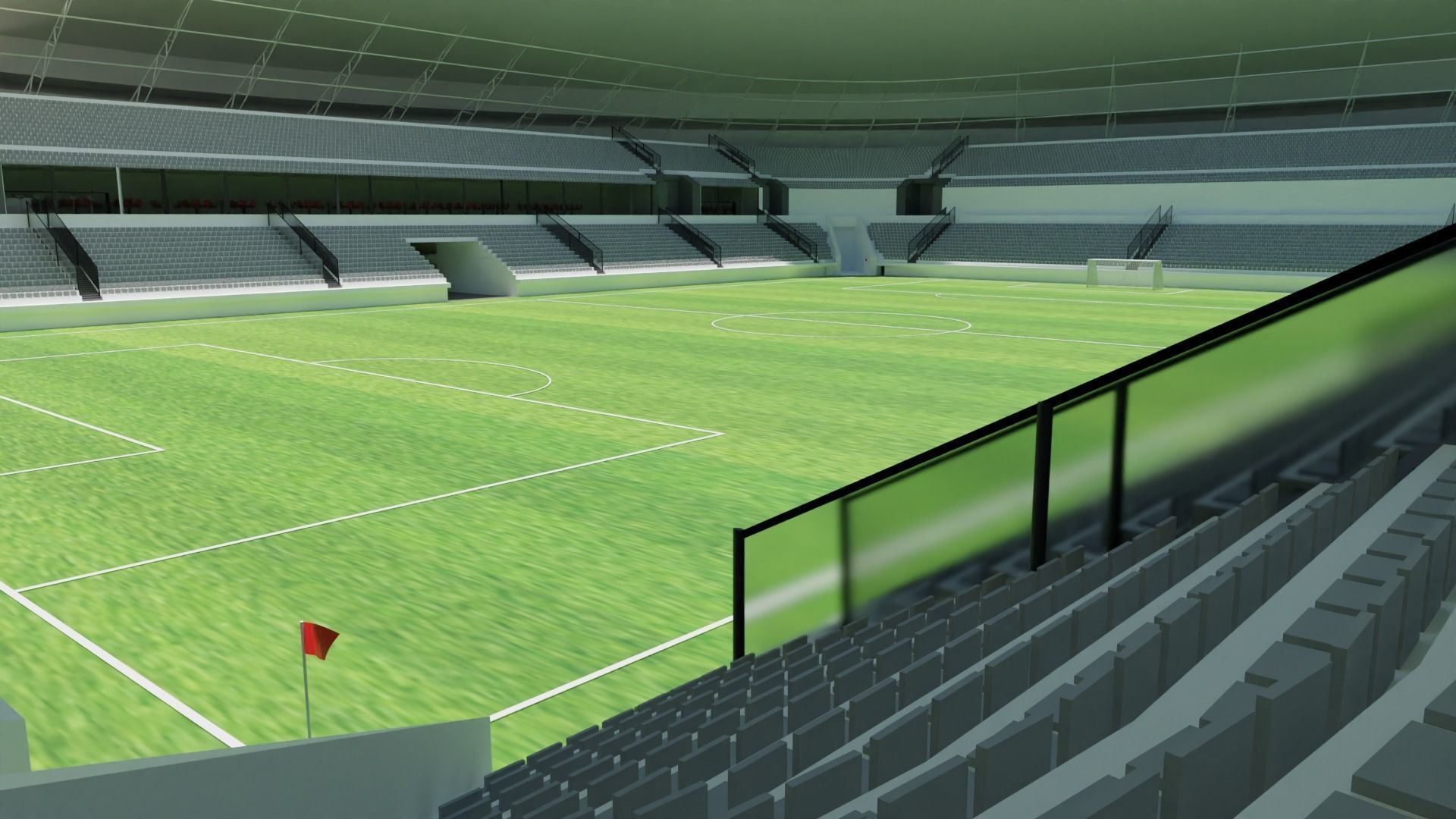Soccer Stadium Low-poly 3D model_3