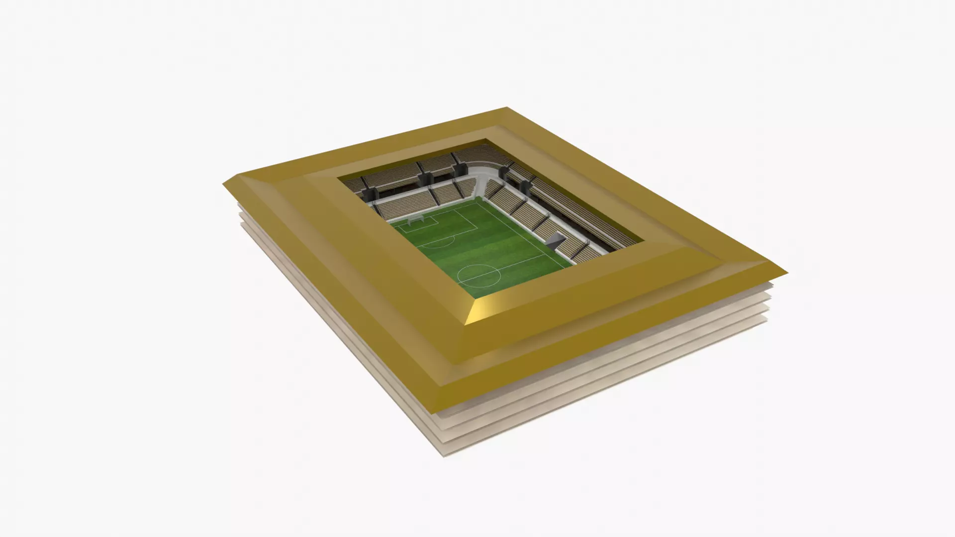 Soccer Stadium Low-poly 3D model_0