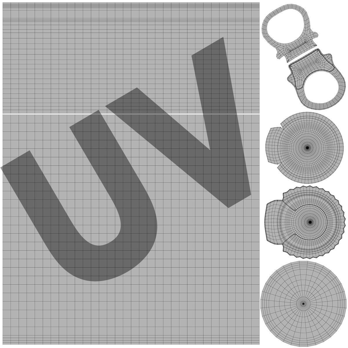 Beer Aluminum Bottle - Push Pull Cap Low-poly 3D model_33