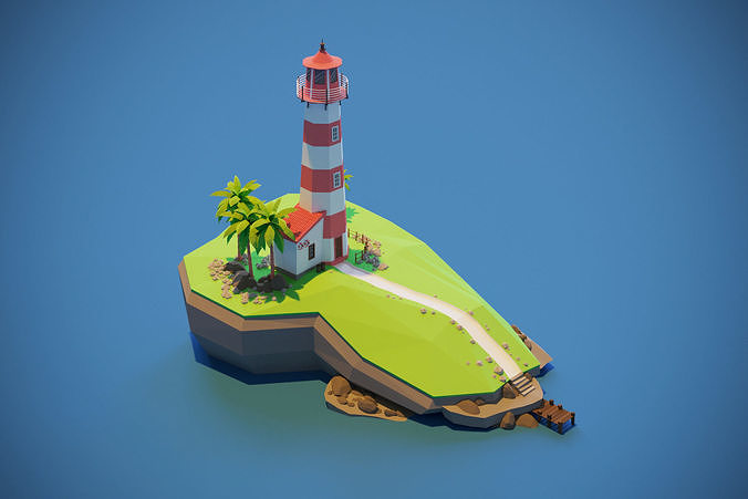 Light House Low-poly 3D model