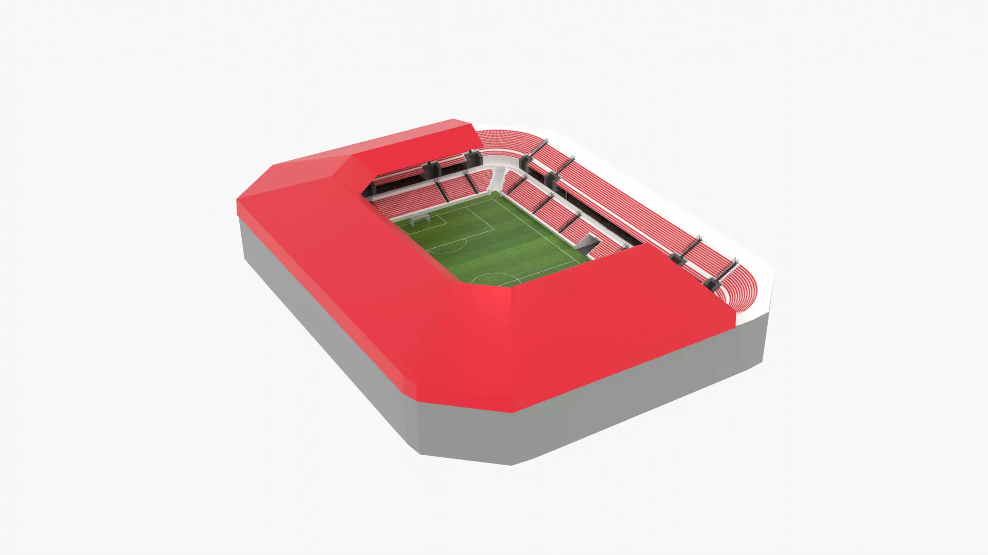 Soccer Stadium Low-poly 3D model_0