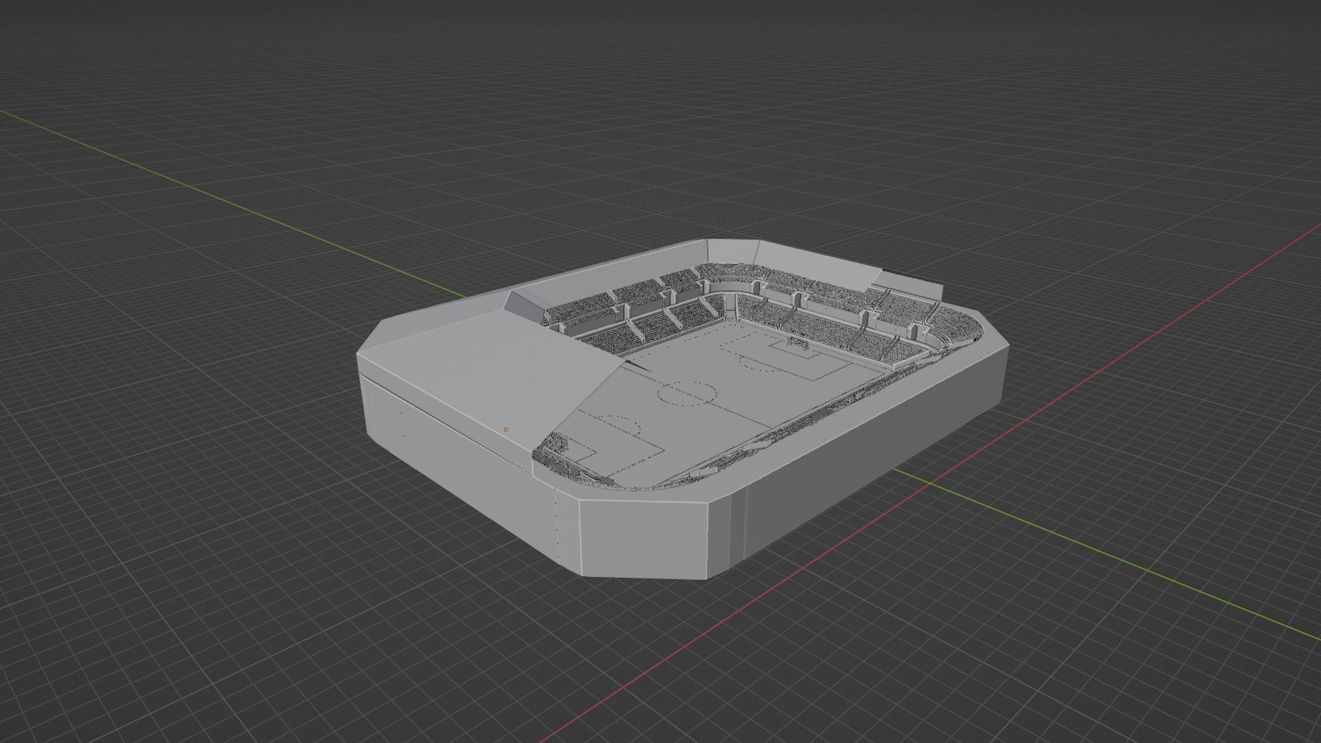 Soccer Stadium Low-poly 3D model_8