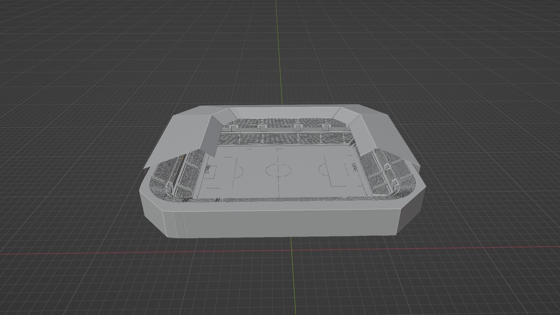 Soccer Stadium Low-poly 3D model_9
