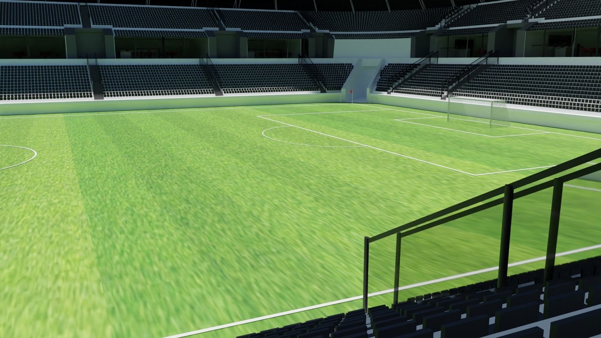 Soccer Stadium Low-poly 3D model_7