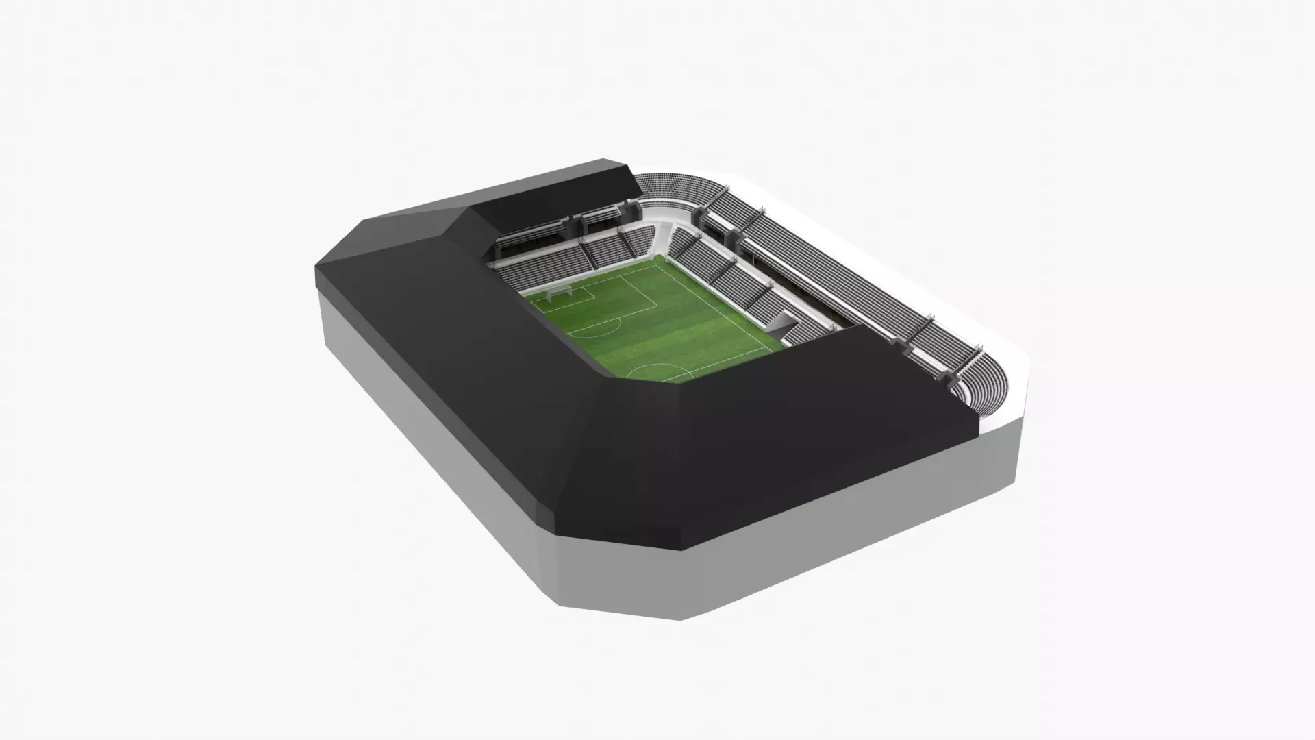 Soccer Stadium Low-poly 3D model_0