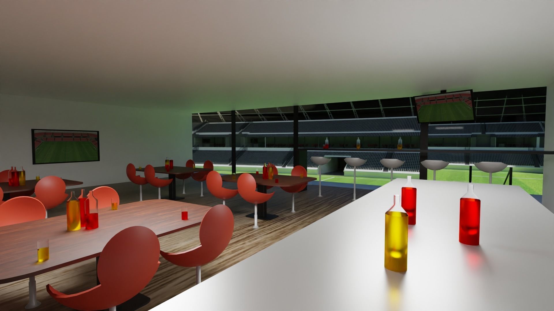 Soccer Stadium Low-poly 3D model_2