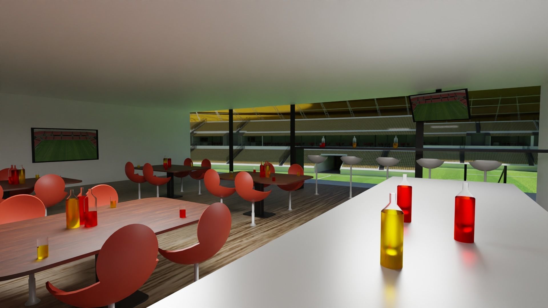 Soccer Stadium Low-poly 3D model_2