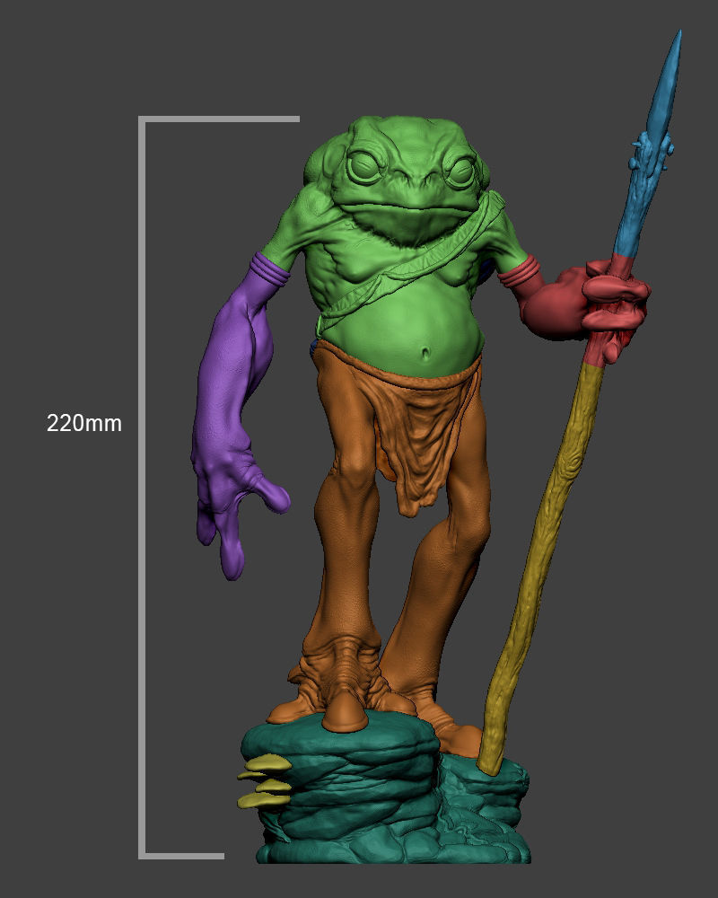 TOAD WARRIOR 3D PRINT 3D print model_15