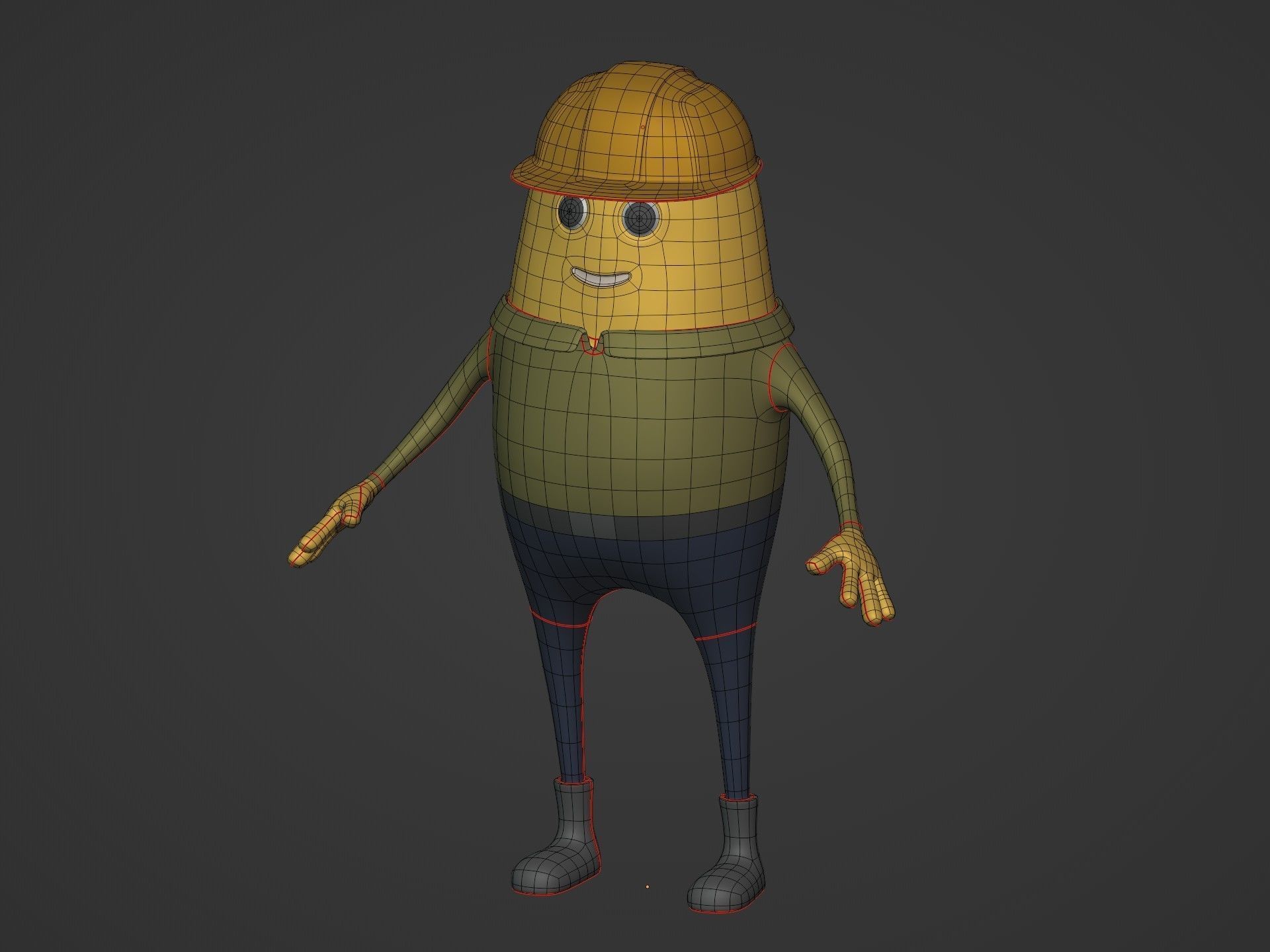 Cartoon Man -- Pack Low-poly 3D model_12