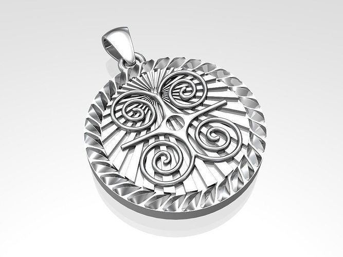 Pendant celtic owl Free 3D print model