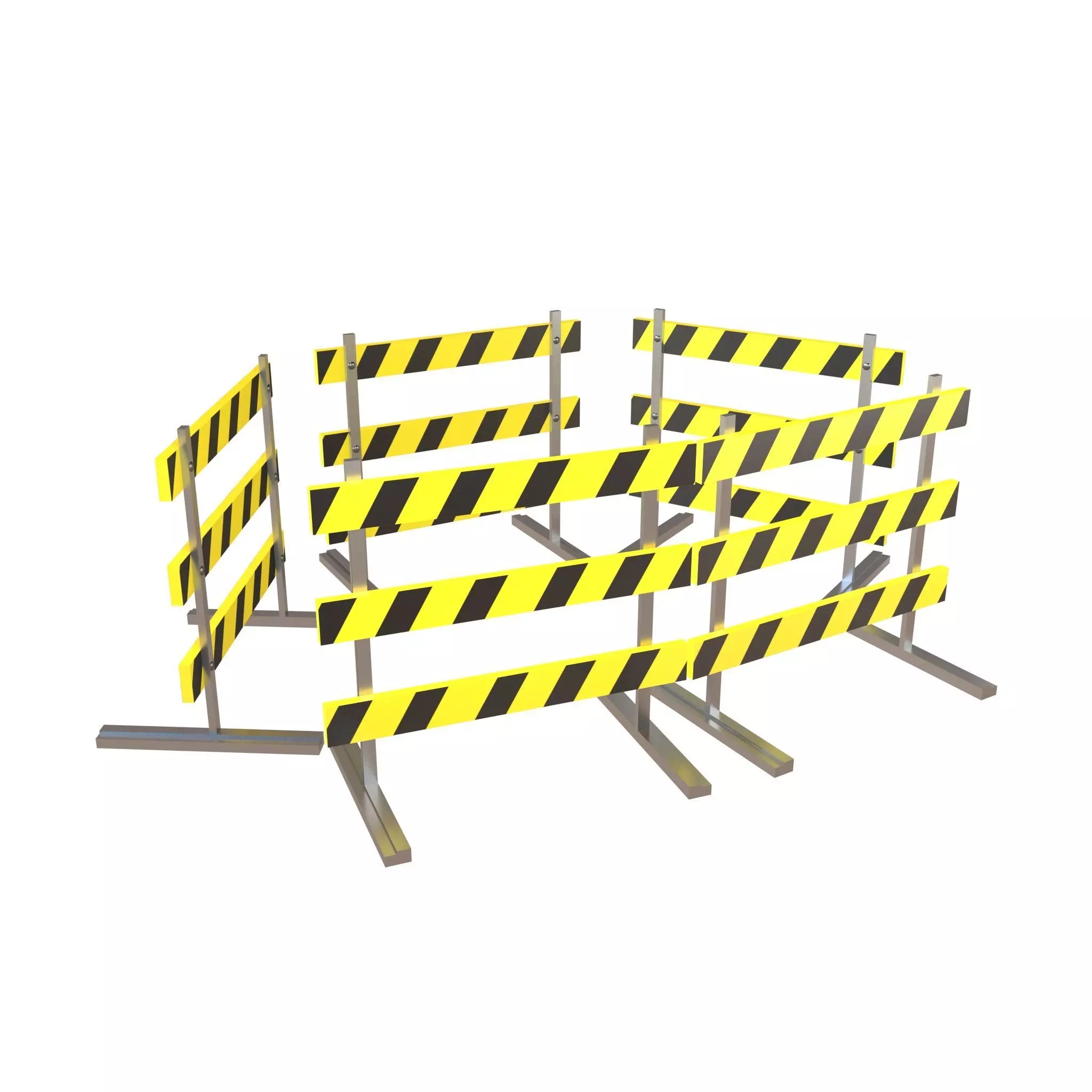 Road Barriers v3 002 Low-poly 3D model_0