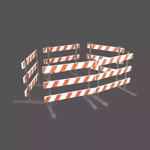 Road Barriers v3 003 Low-poly 3D model