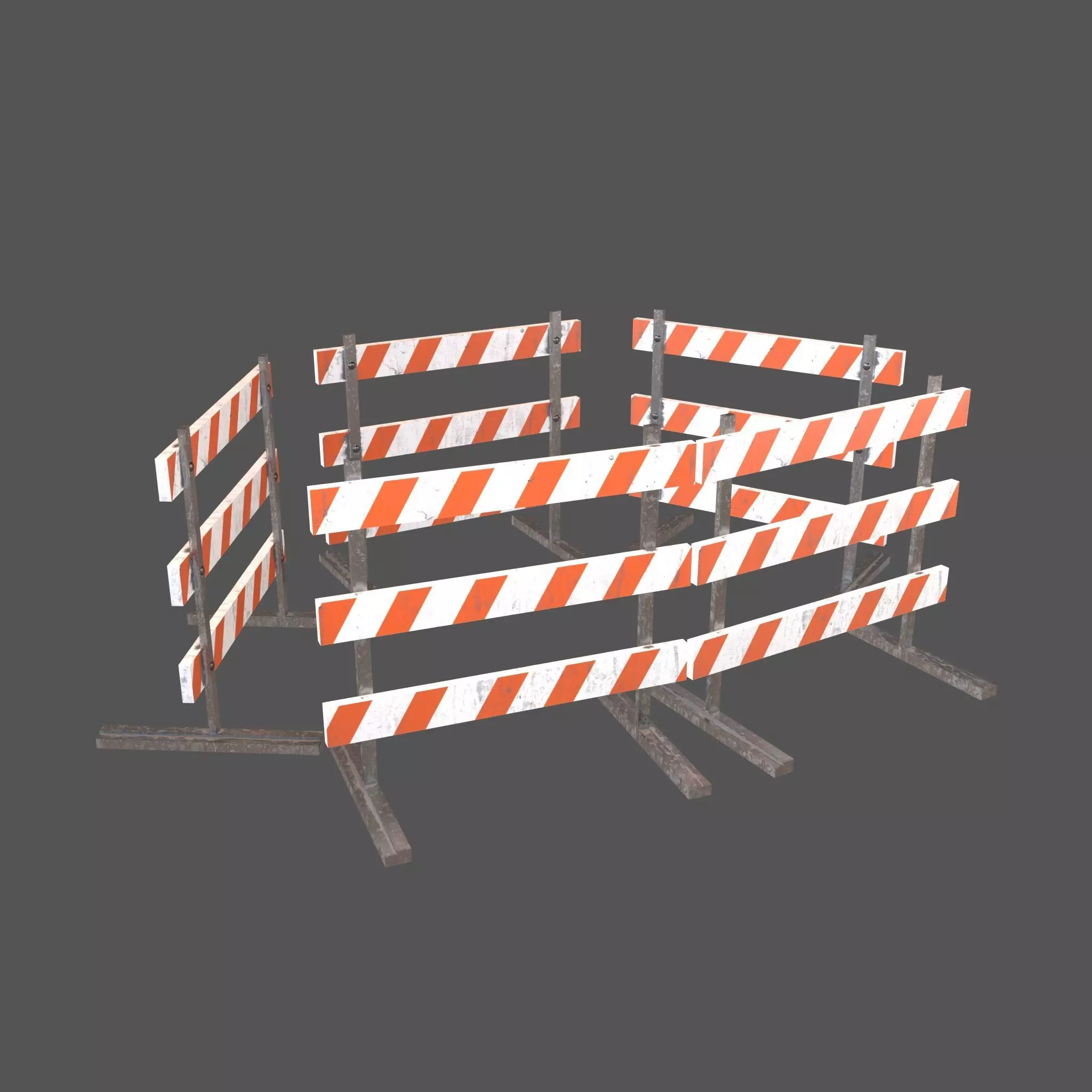 Road Barriers v3 003 Low-poly 3D model_0