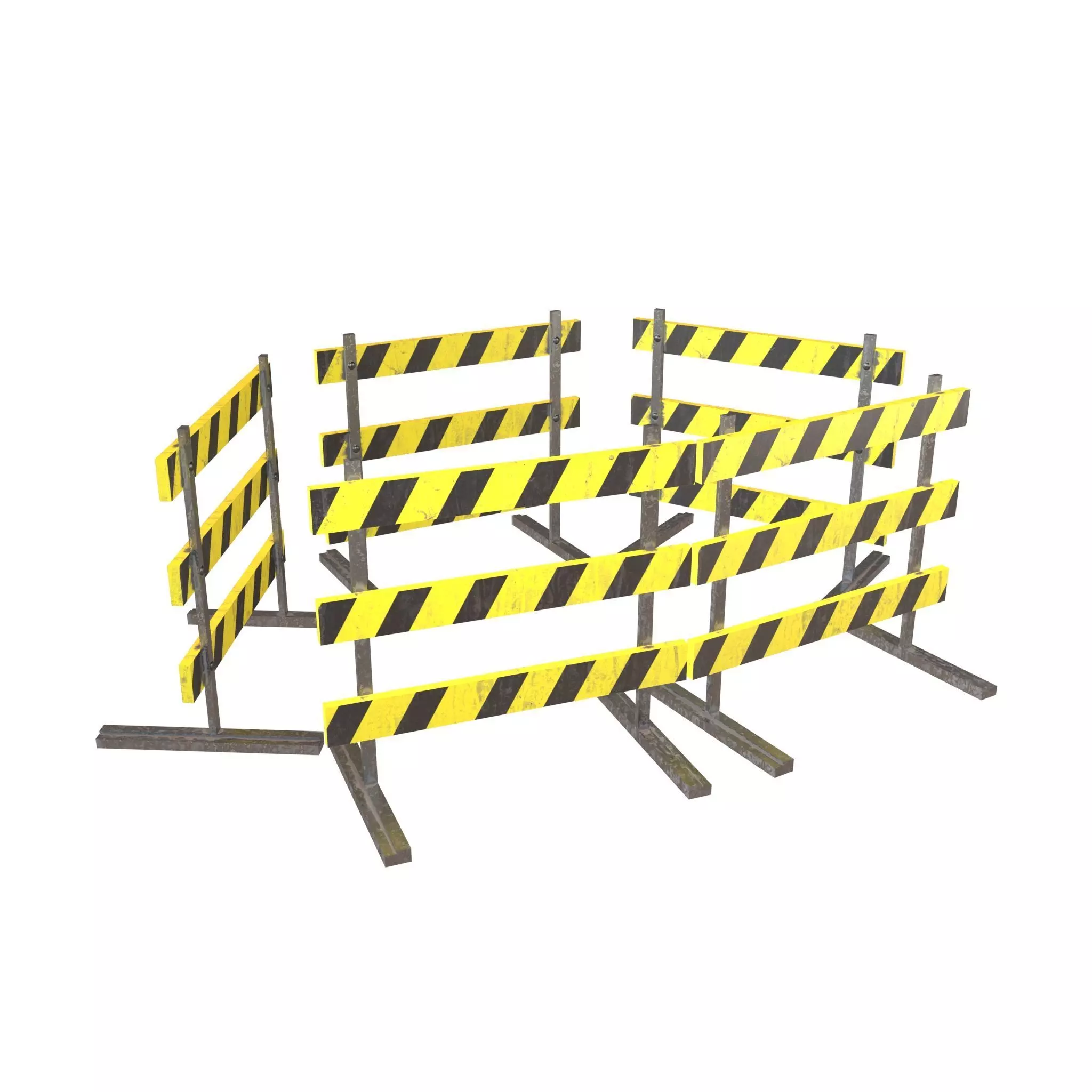 Road Barriers v3 004 Low-poly 3D model_0