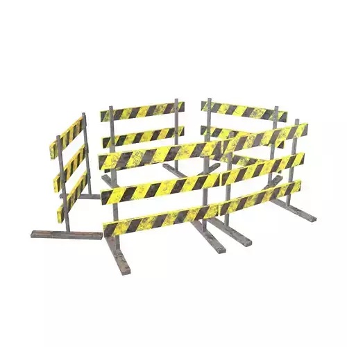 Road Barriers v3 006 Low-poly 3D model