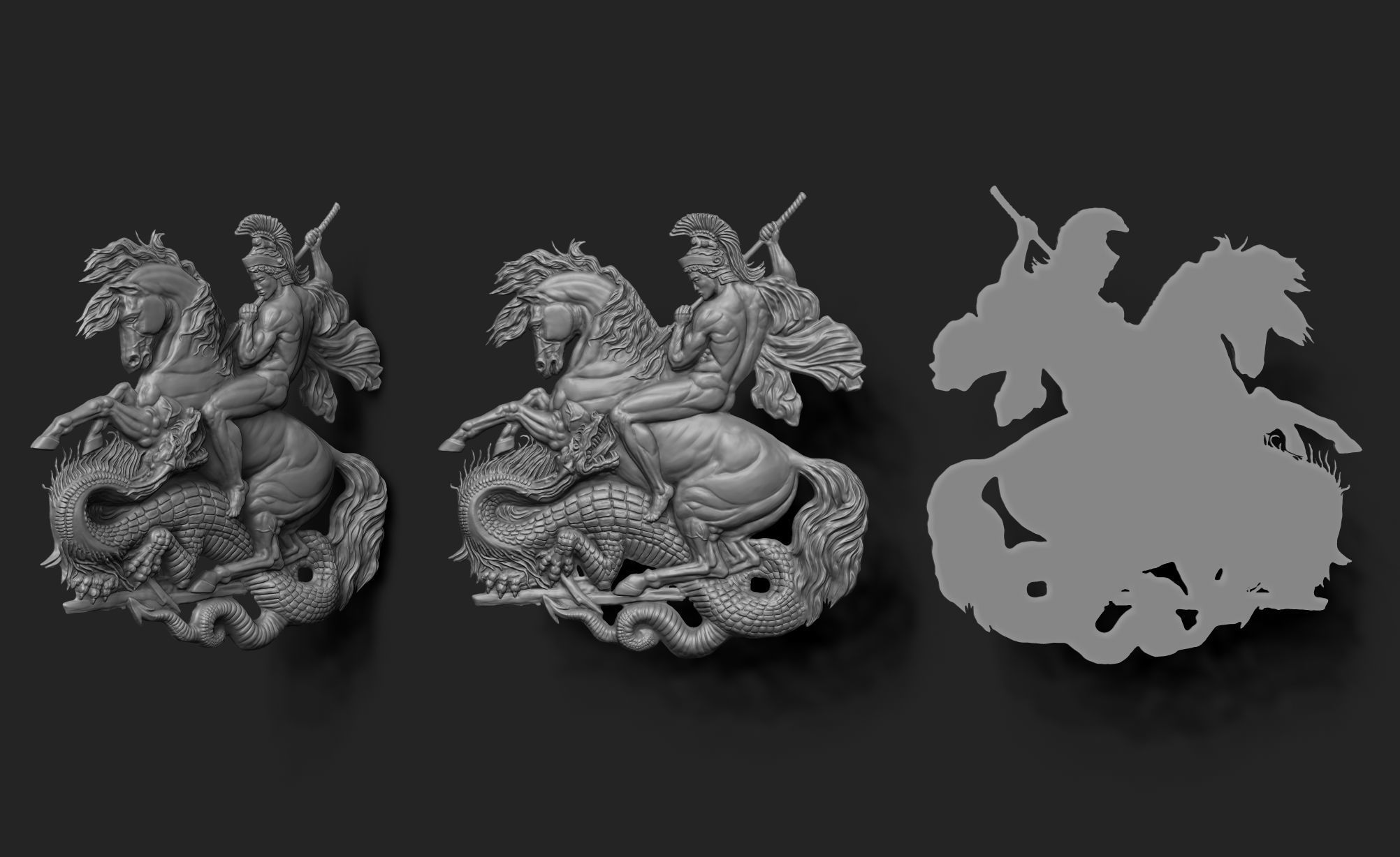 Saint George 3D print model_2