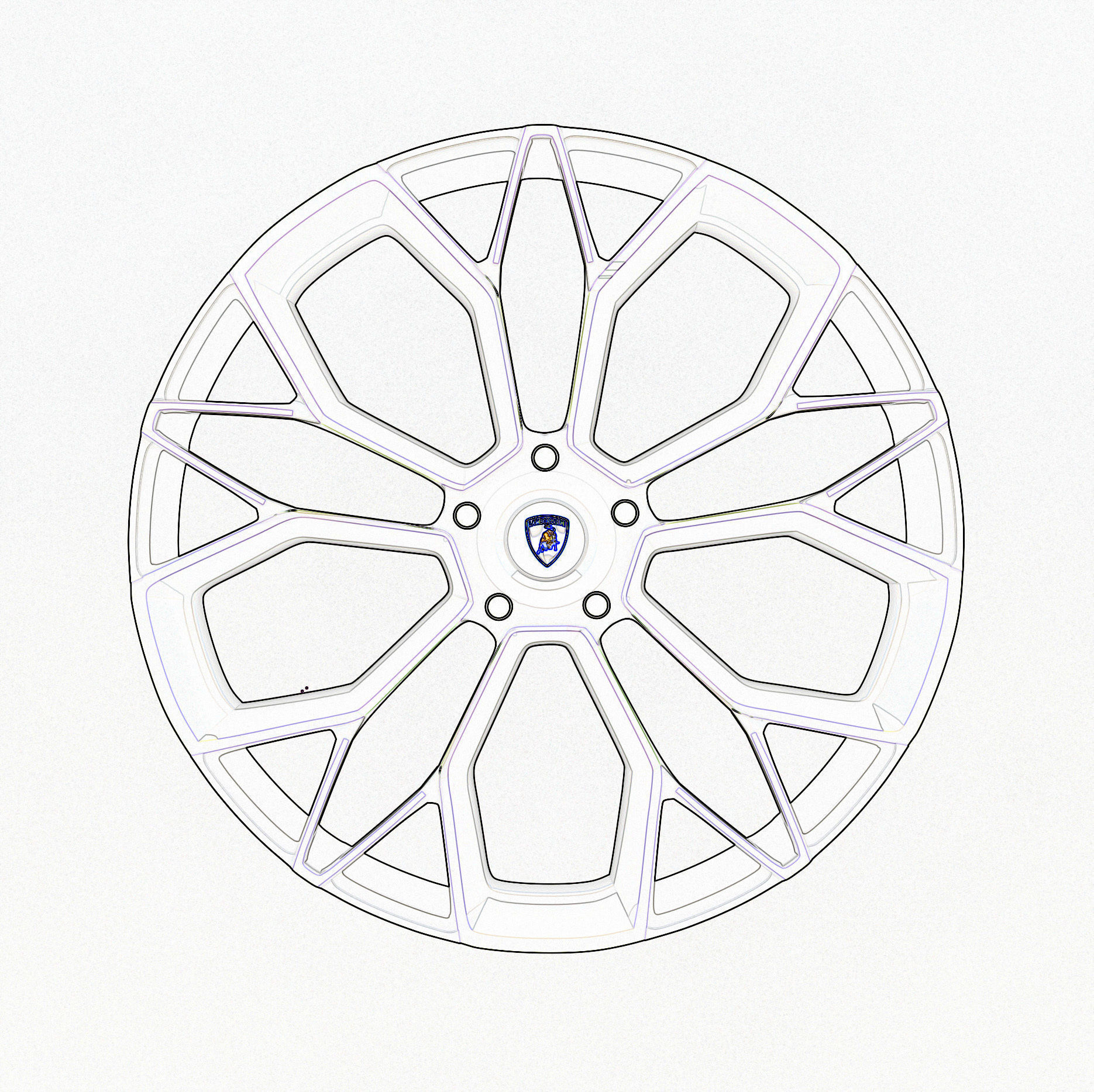 Luxury Car Rim 3D model_7