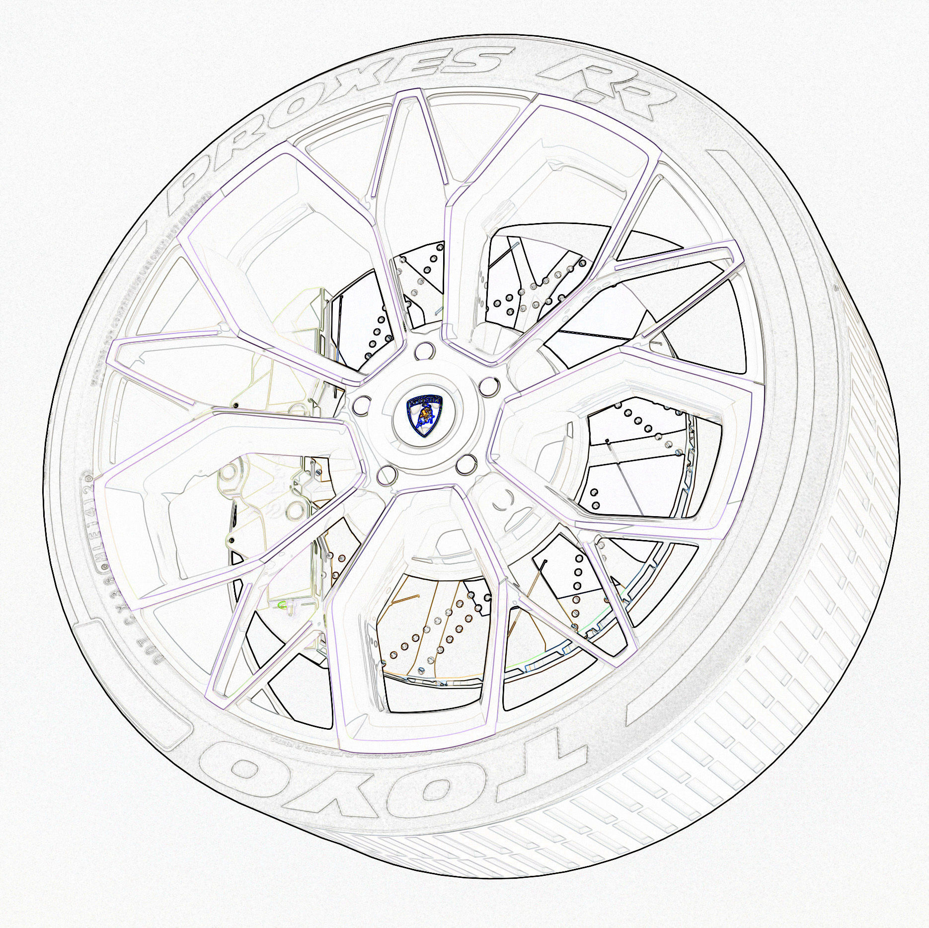 Luxury Car Rim 3D model_5