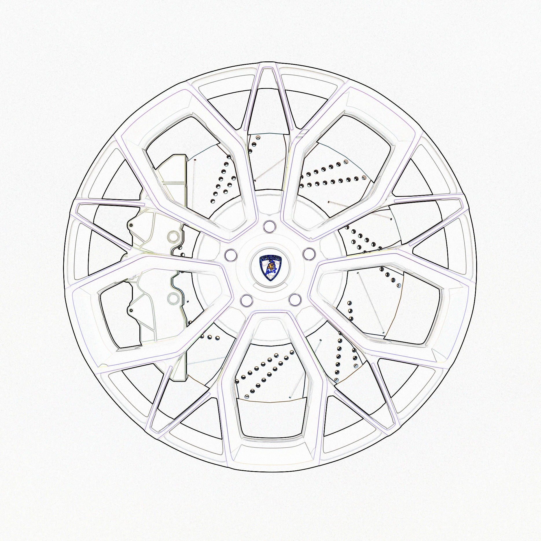 Luxury Car Rim 3D model_6