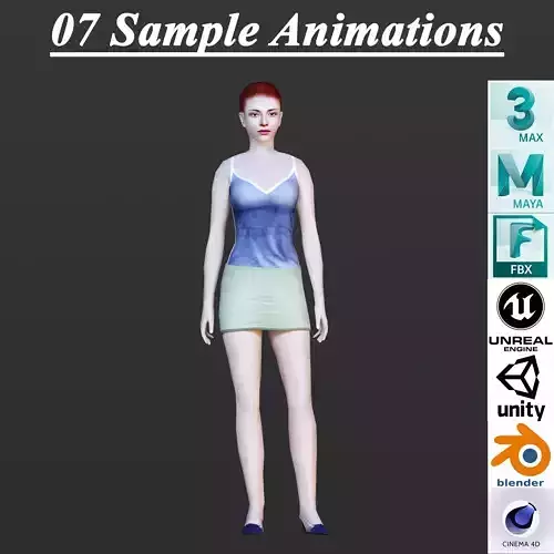 SAMPLE ANIMATIONS Low-poly 3D model