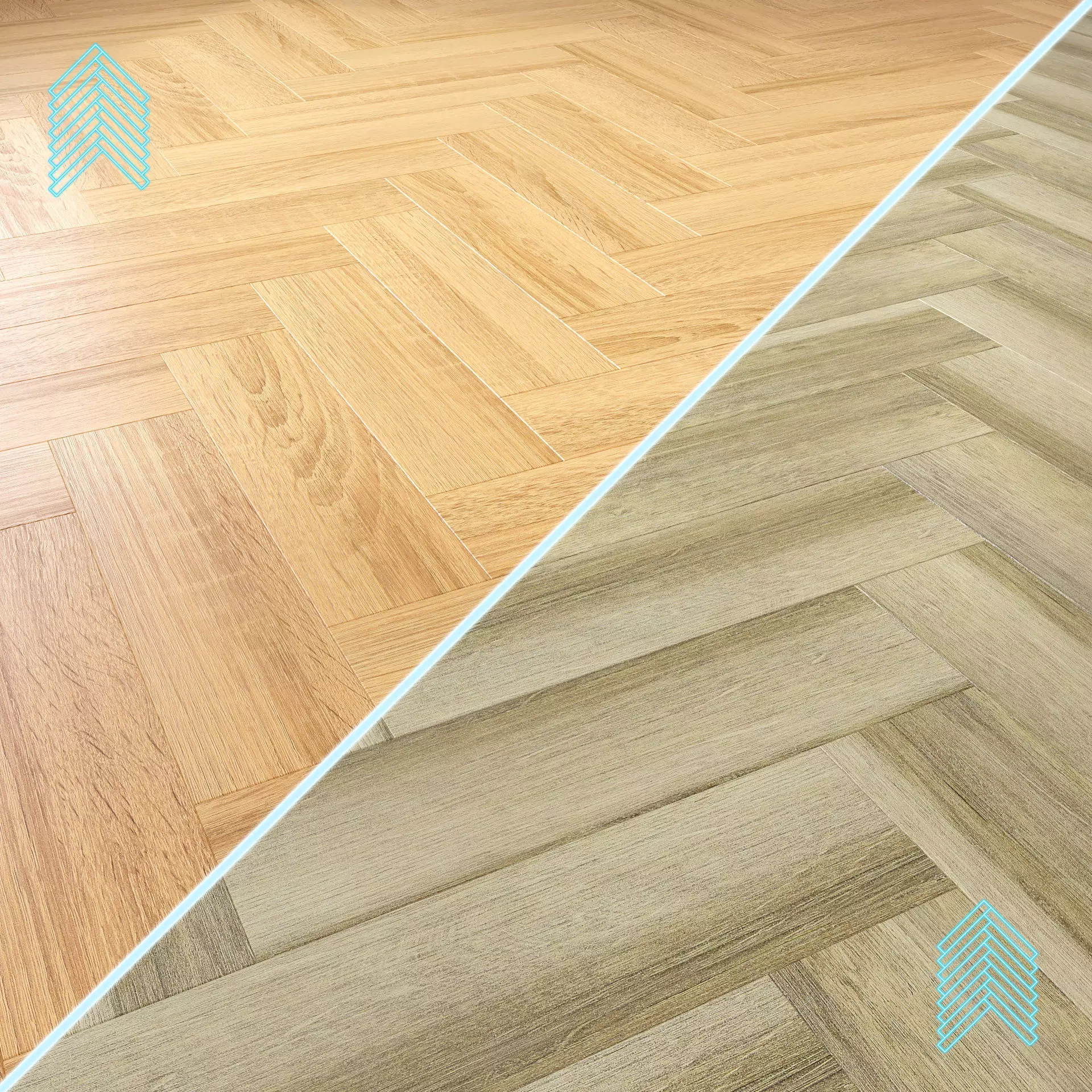 Parquet - Laminate - Wooden floor 2 in 1 Low-poly 3D model_0
