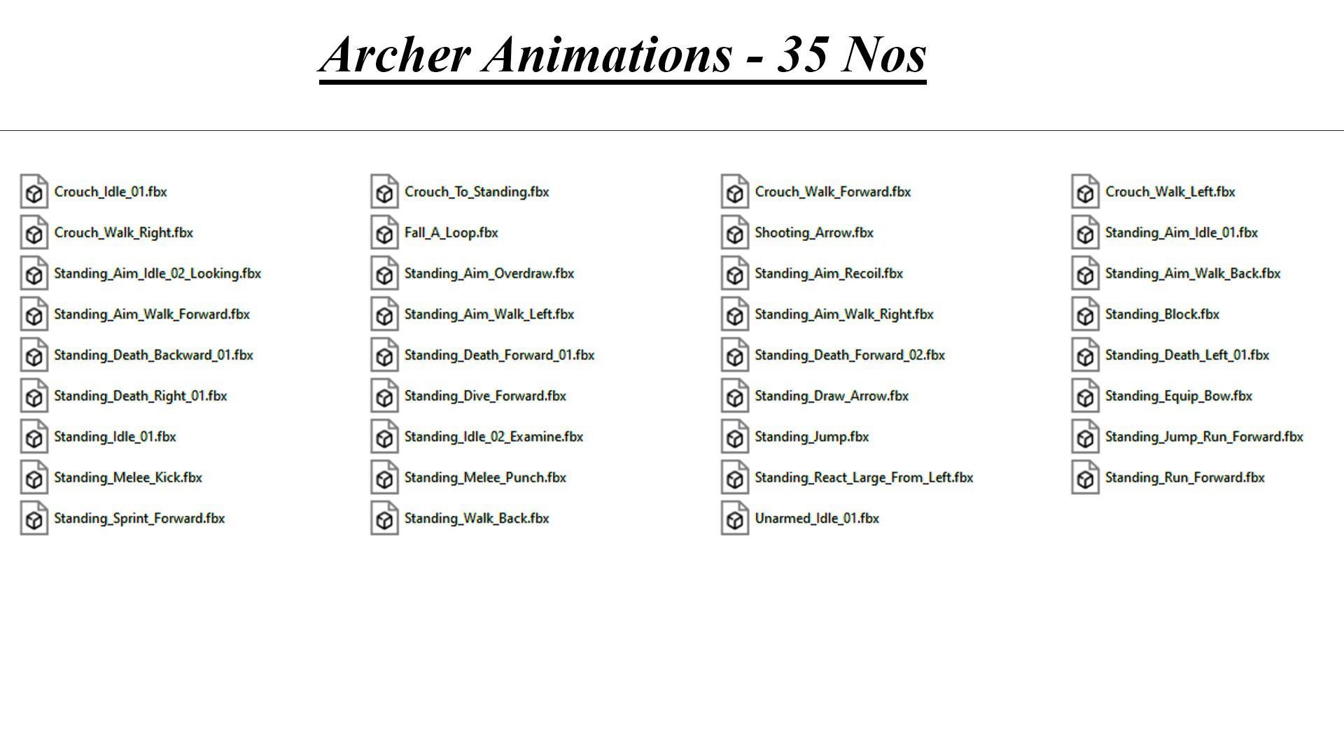 35 ARCHER ANIMATIONS Low-poly 3D model_2