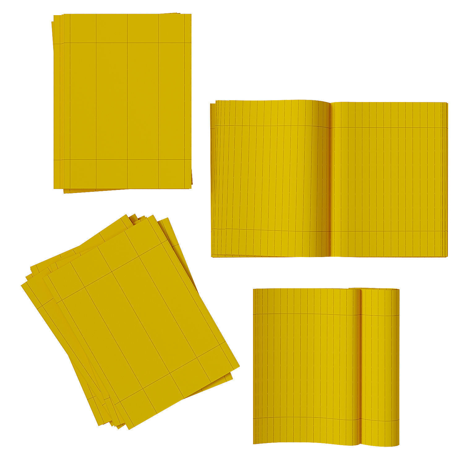 Magazines 2 cereal magazine with chair on top 3D model_11