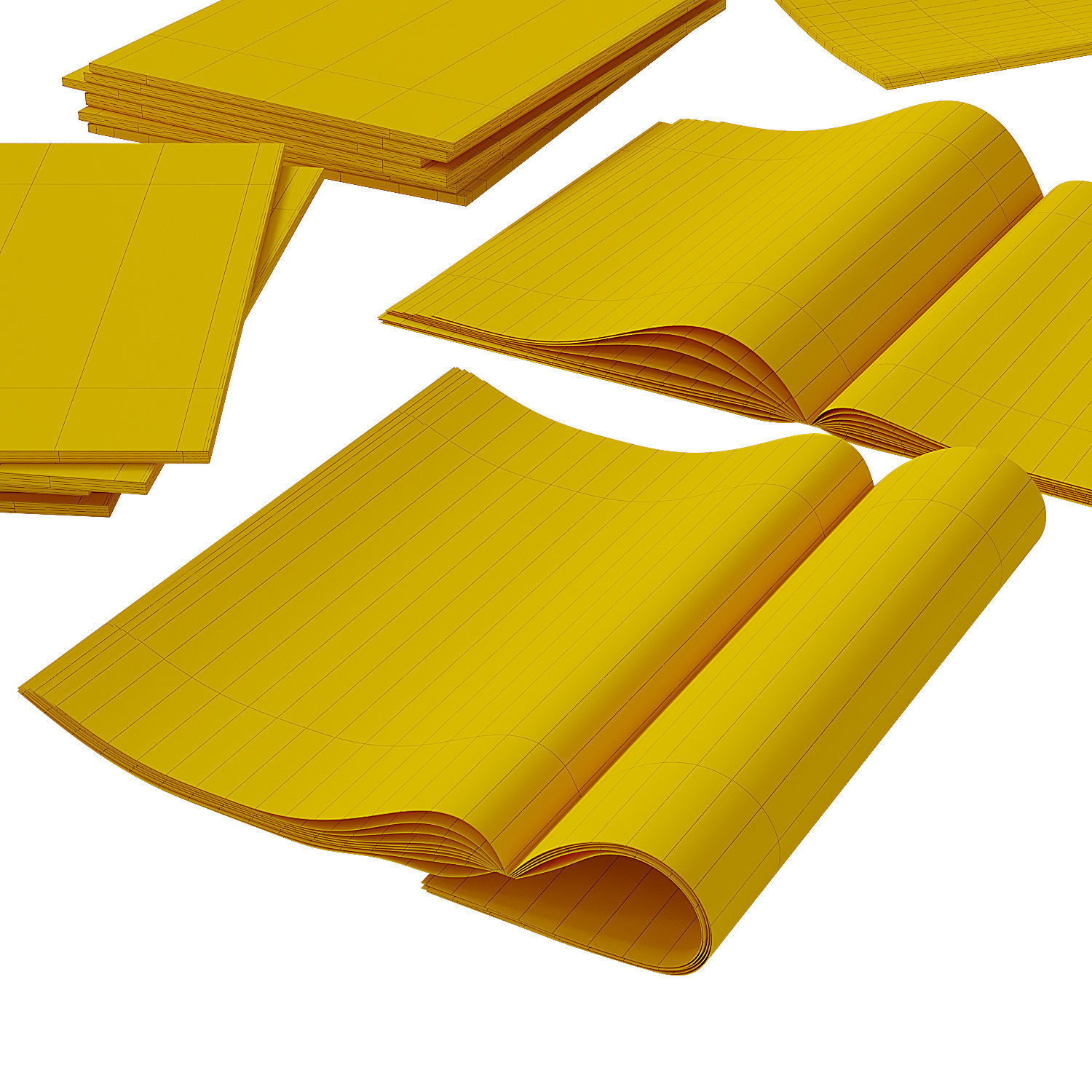 Magazines 2 cereal magazine with chair on top 3D model_10