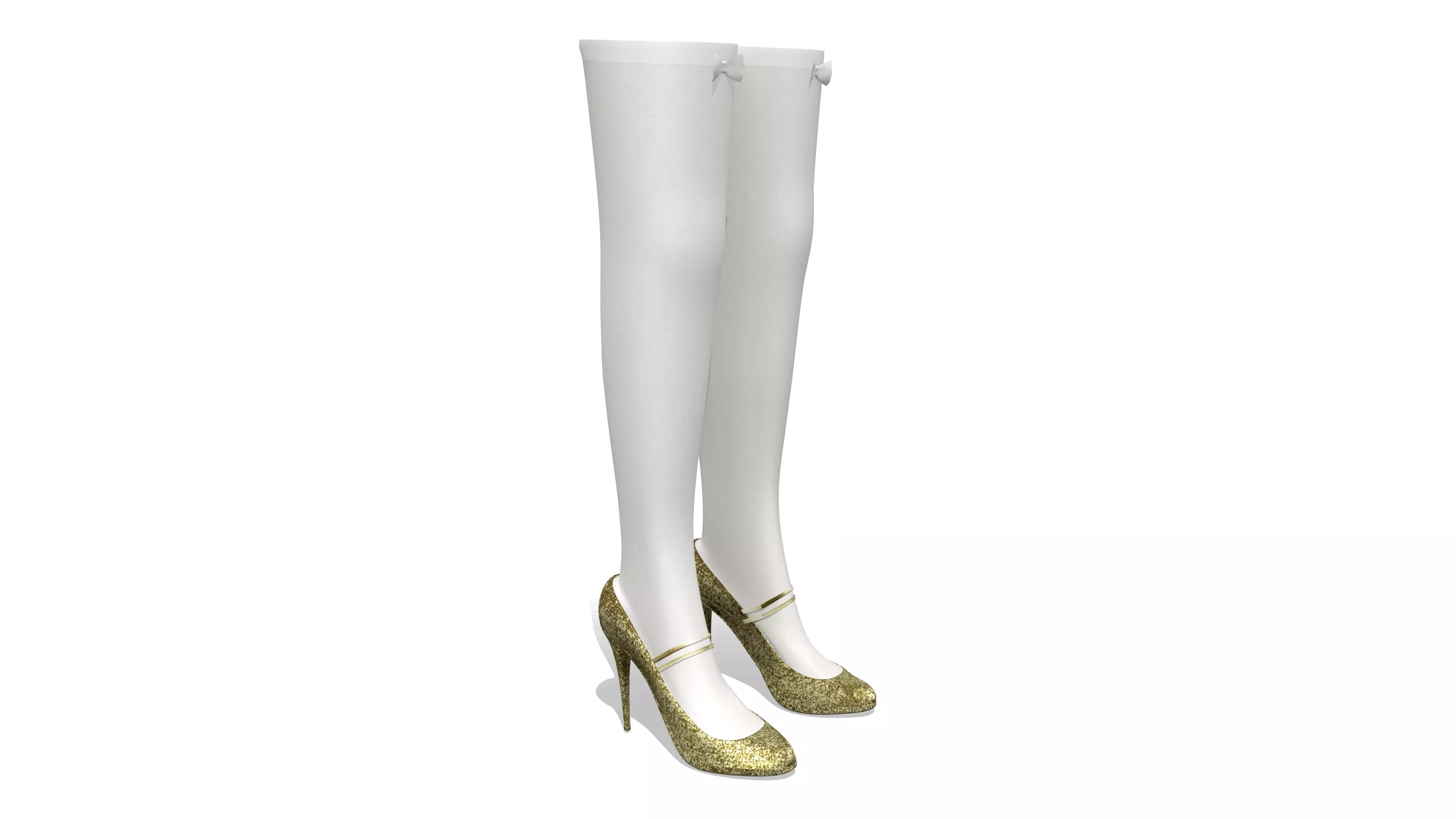 Vixen Heels With Tights Low-poly 3D model