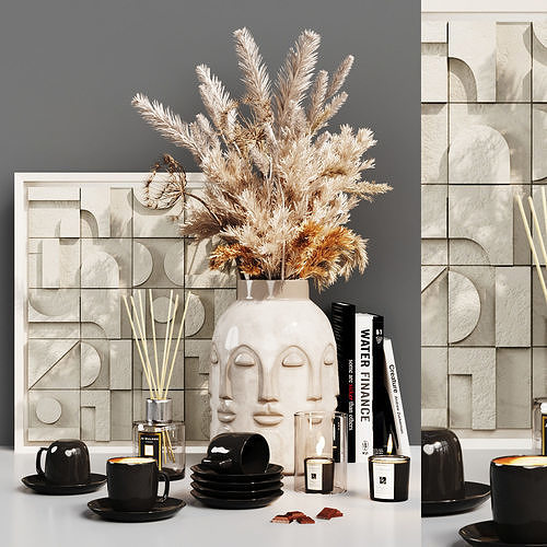 decorative set06 Low-poly 3D model